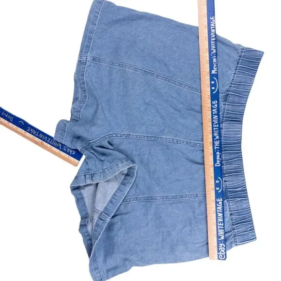 Madewell Denim Easy Pull On Jean Shorts Rathmore Wash Womens Large Elastic Waist - Picture 4 of 4